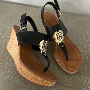 Tommy Hilfiger cork heel sandal